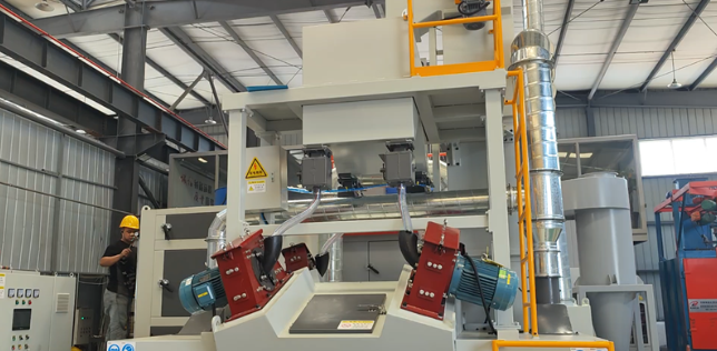 陇南板材除锈强化，通过式抛丸机应用案例